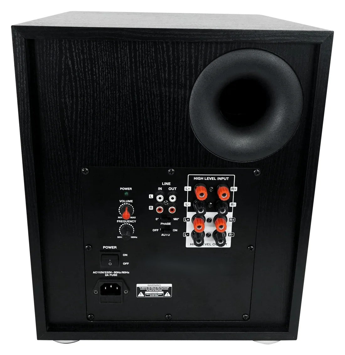 Adjustable Active Subwoofer with Multiple Inputs